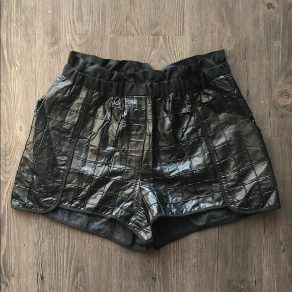 Whitney Eve black leather shorts - Picture 1 of 4